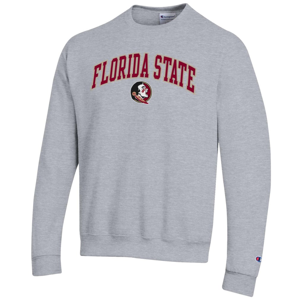  Florida State Seminoles Champion Arch Over Logo Pullover Sweatshirt - Heather Gray